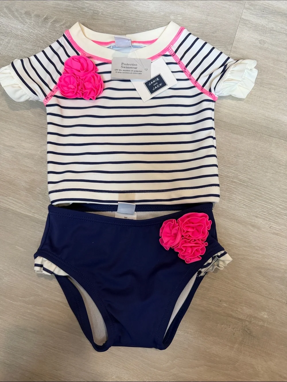 NWT JANIE AND JACK 2puece swim set 3-6 months